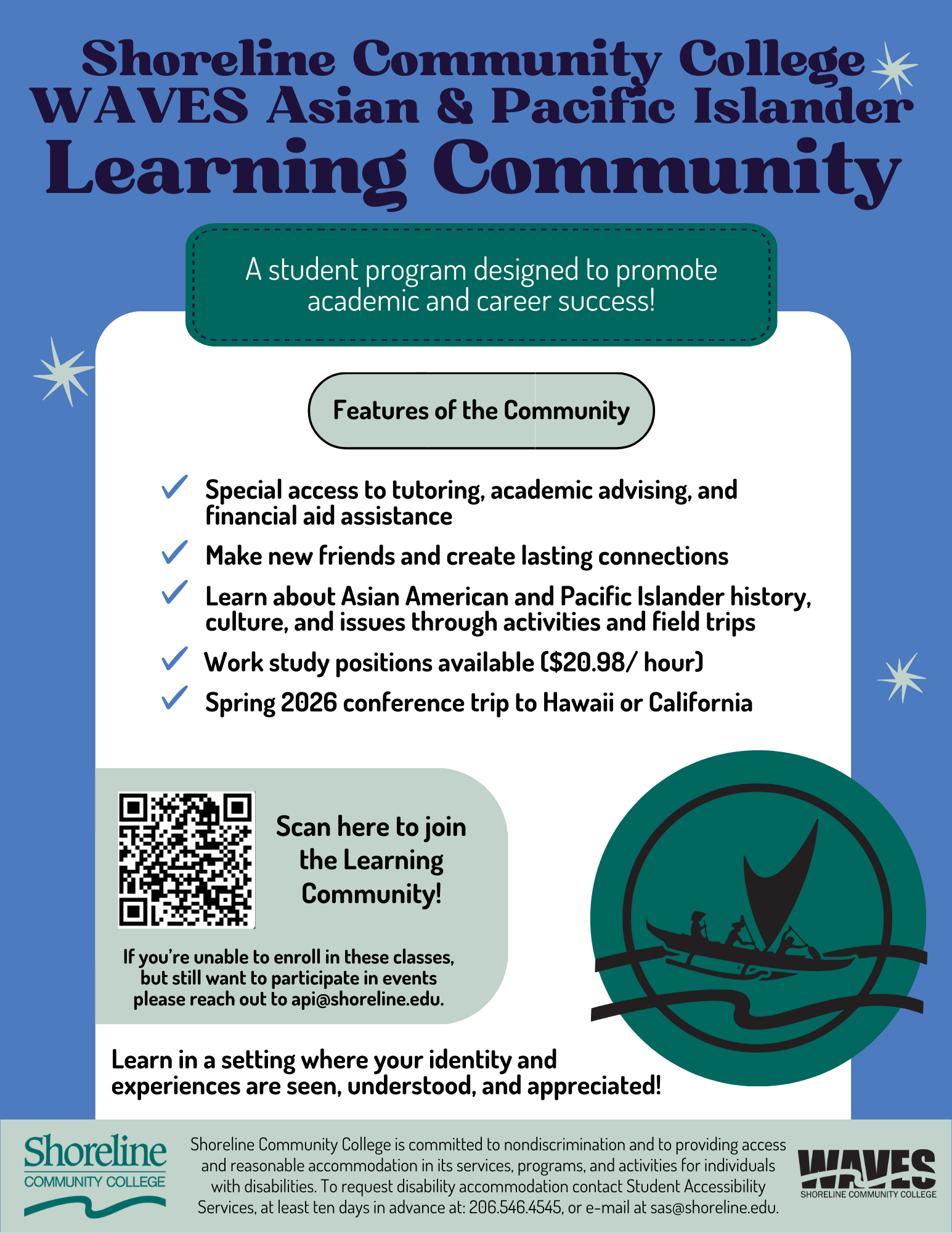 WAVES Learning Community Flyer